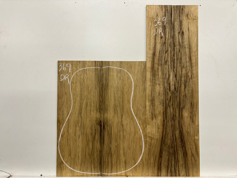 Black Limba Dreadnought Guitar Back and Side Set #369