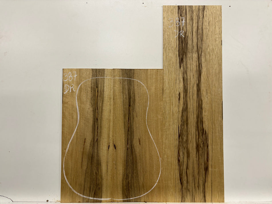 Black Limba Dreadnought Guitar Back and Side Set #387