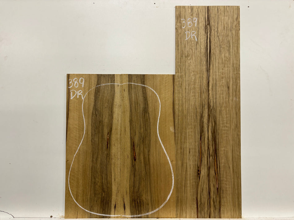 Black Limba Dreadnought Guitar Back and Side Set #389