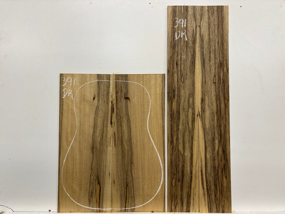 Black Limba Dreadnought Guitar Back and Side Set #391