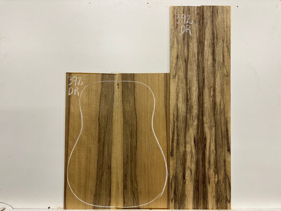 Black Limba Dreadnought Guitar Back and Side Set #392