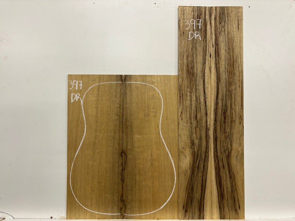 Black Limba Dreadnought Guitar Back and Side Set #397