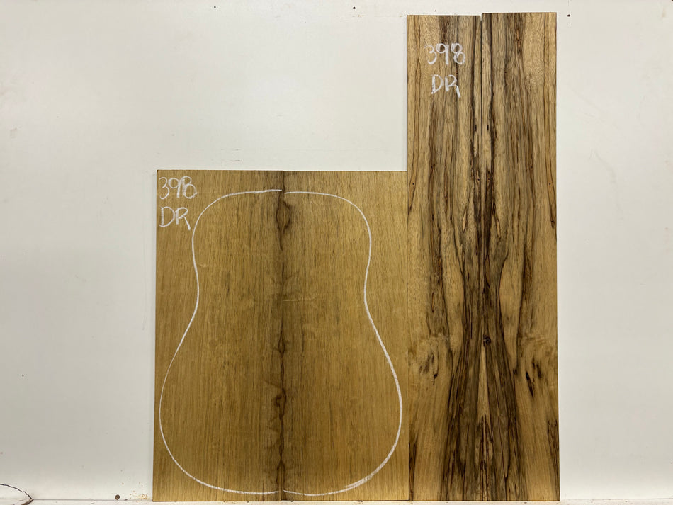 Black Limba Dreadnought Guitar Back and Side Set #398