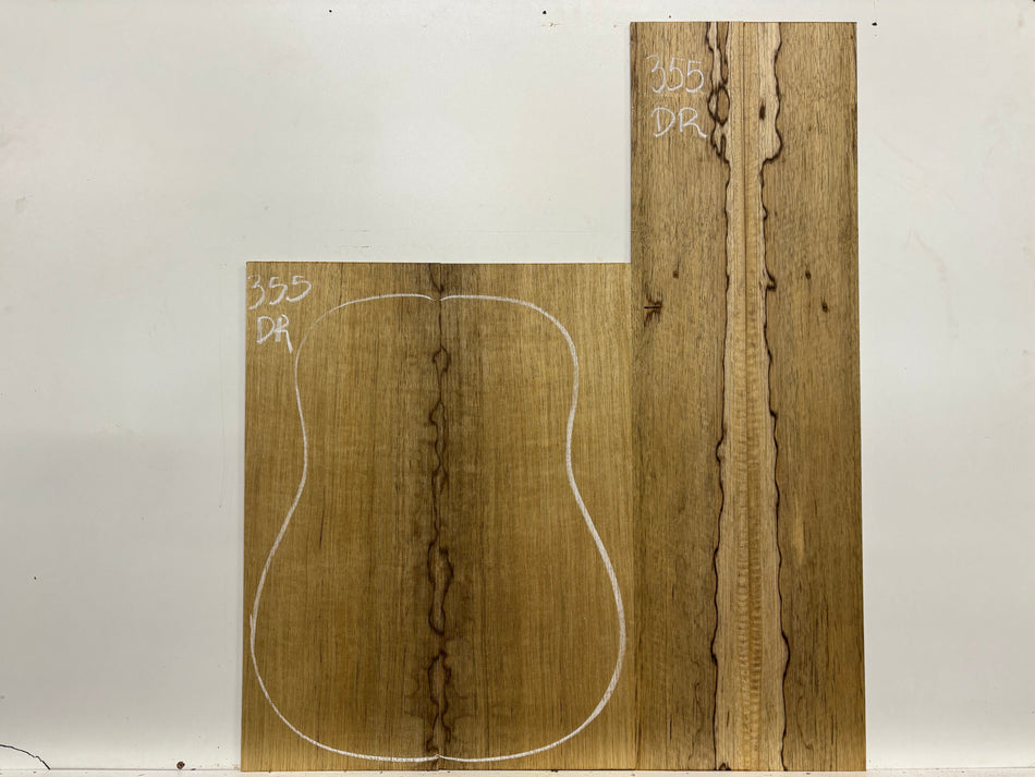 Black Limba Dreadnought Guitar Back and Side Set #355