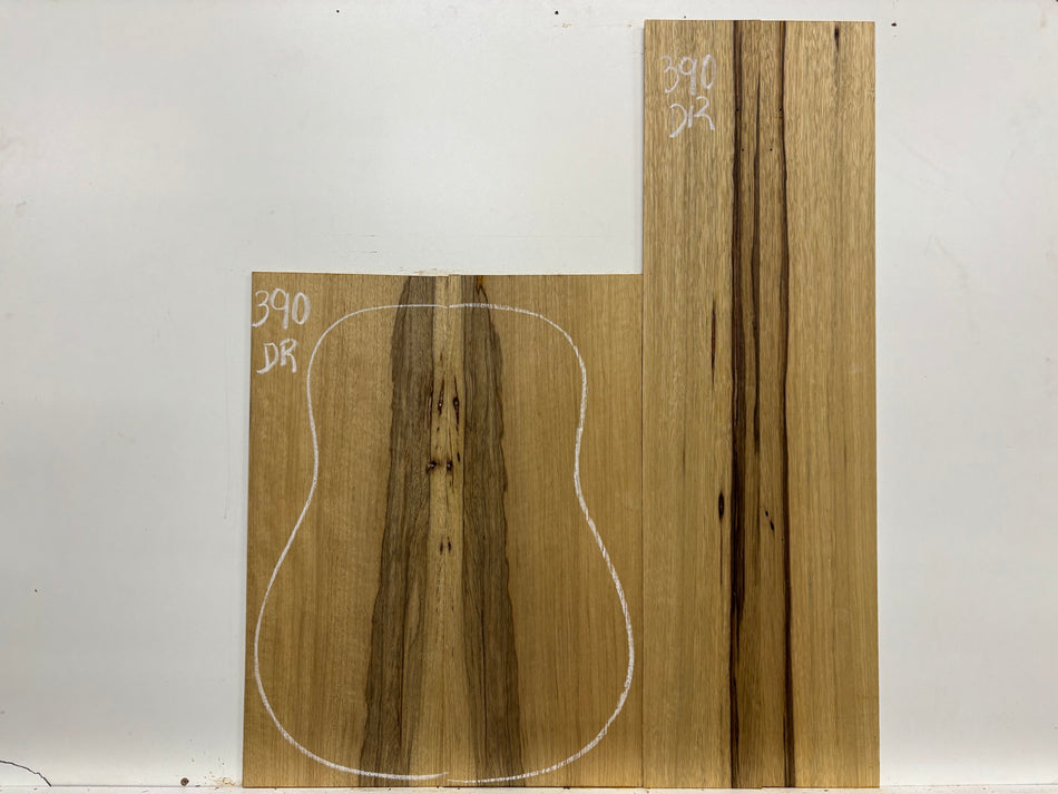 Black Limba Dreadnought Guitar Back and Side Set #390