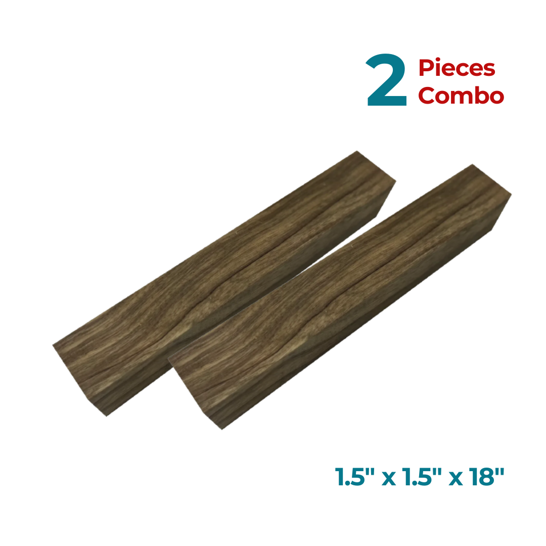 Pack Of 2,Black Limba Turning Blanks 1-1/2&quot; x 1-1/2&quot; x 18&quot; - Exotic Wood Zone - Buy online Across USA 