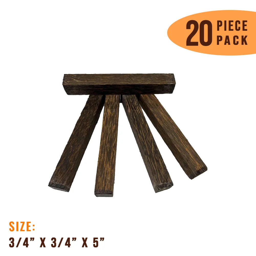 Pack of 20, Black Palm  Pen Blanks 3/4&quot;x 3/4&quot;x 5&quot; - Exotic Wood Zone - Buy online Across USA 