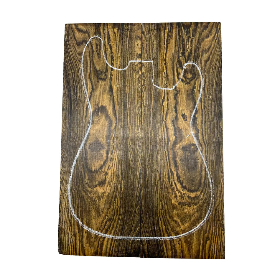 Bocote Bookmatched Guitar Drop Tops 21" x 7" x 1/4" - Exotic Wood Zone - Buy online Across USA 