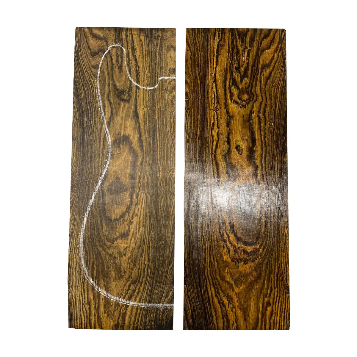 Bocote Bookmatched Guitar Drop Tops 21" x 7" x 1/4" - Exotic Wood Zone - Buy online Across USA 