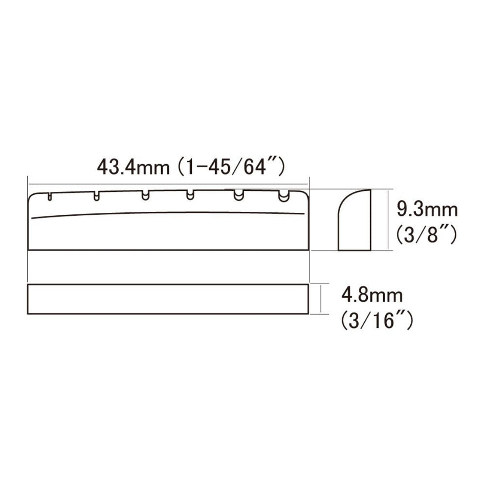 Hosco Gibson® Shaped & Slotted Vintage Style Electric Guitar Bone Nut (Unbleached) by JOBOIS