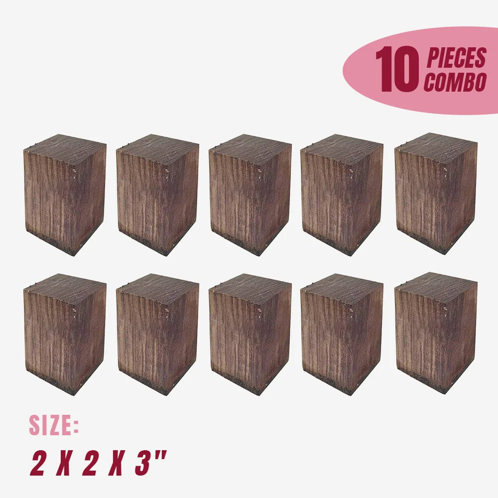 Pack Of 10 Bottle Stopper Blanks 2&quot; x 2&quot; x 3&quot;  East Indian Rosewood - Exotic Wood Zone - Buy online Across USA 