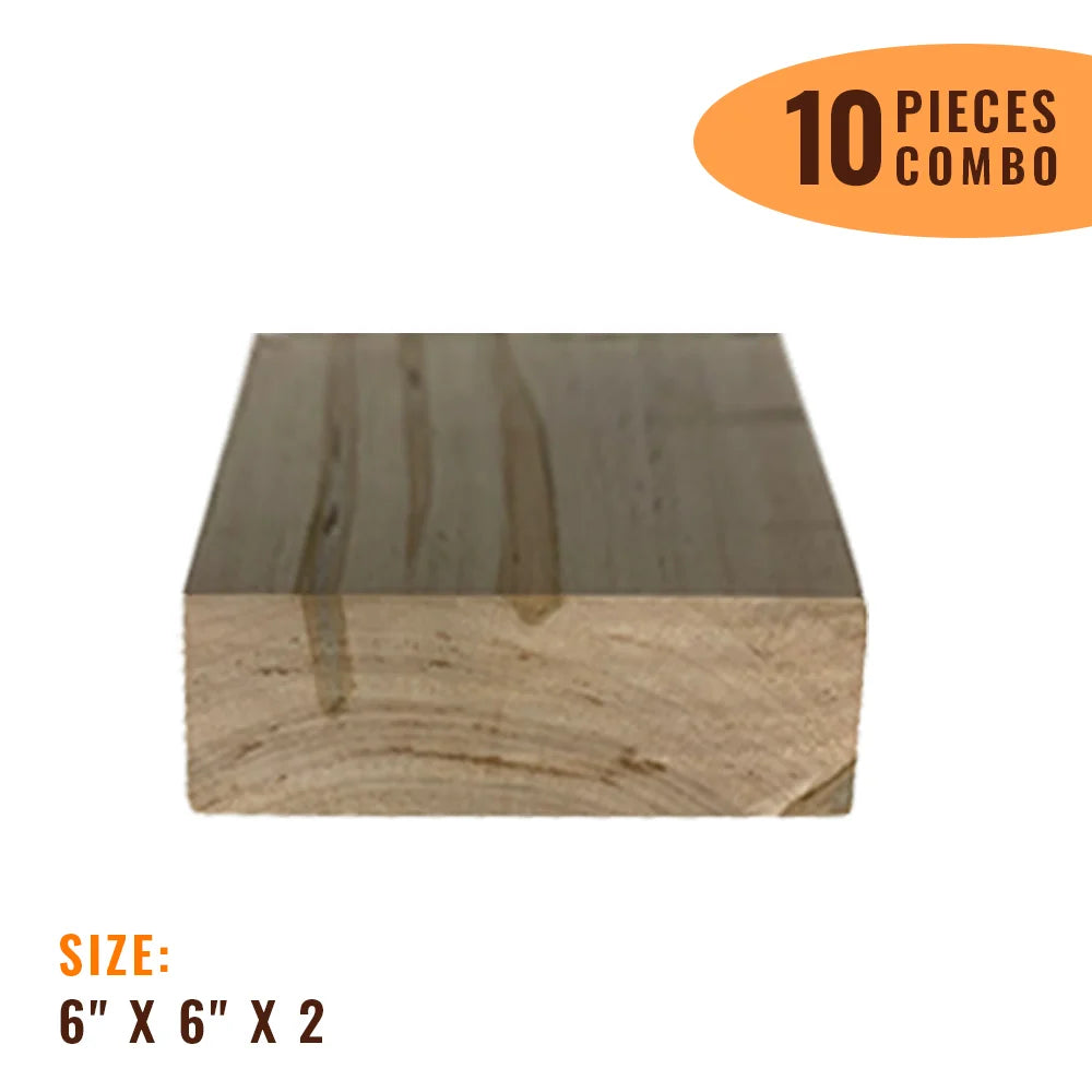 Pack of 10, Ambrosia Maple Bowl Turning Wood Blanks  6&quot; x 6&quot; x 2&quot; | Free Shipping - Exotic Wood Zone - Buy online Across USA 