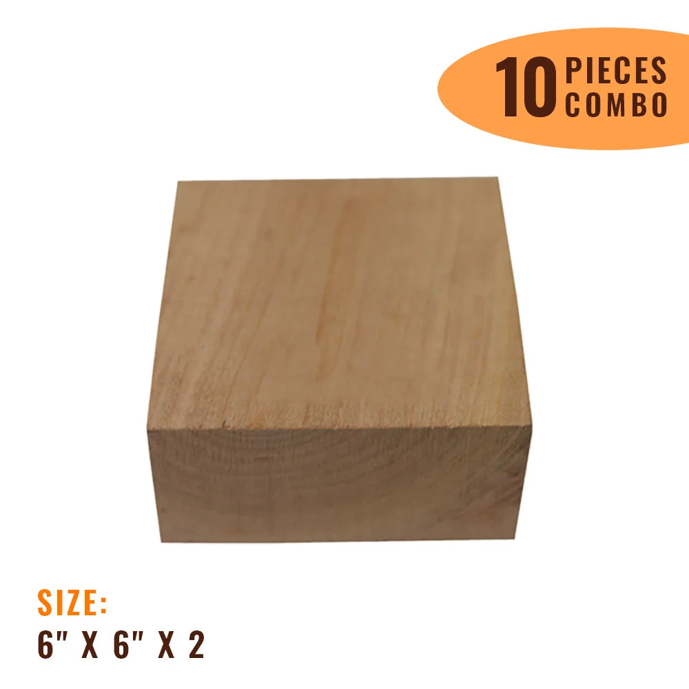 Pack of 10, Cherry Bowl Turning Wood Blanks  6&quot; x 6&quot; x 2&quot; | Free Shipping - Exotic Wood Zone - Buy online Across USA 
