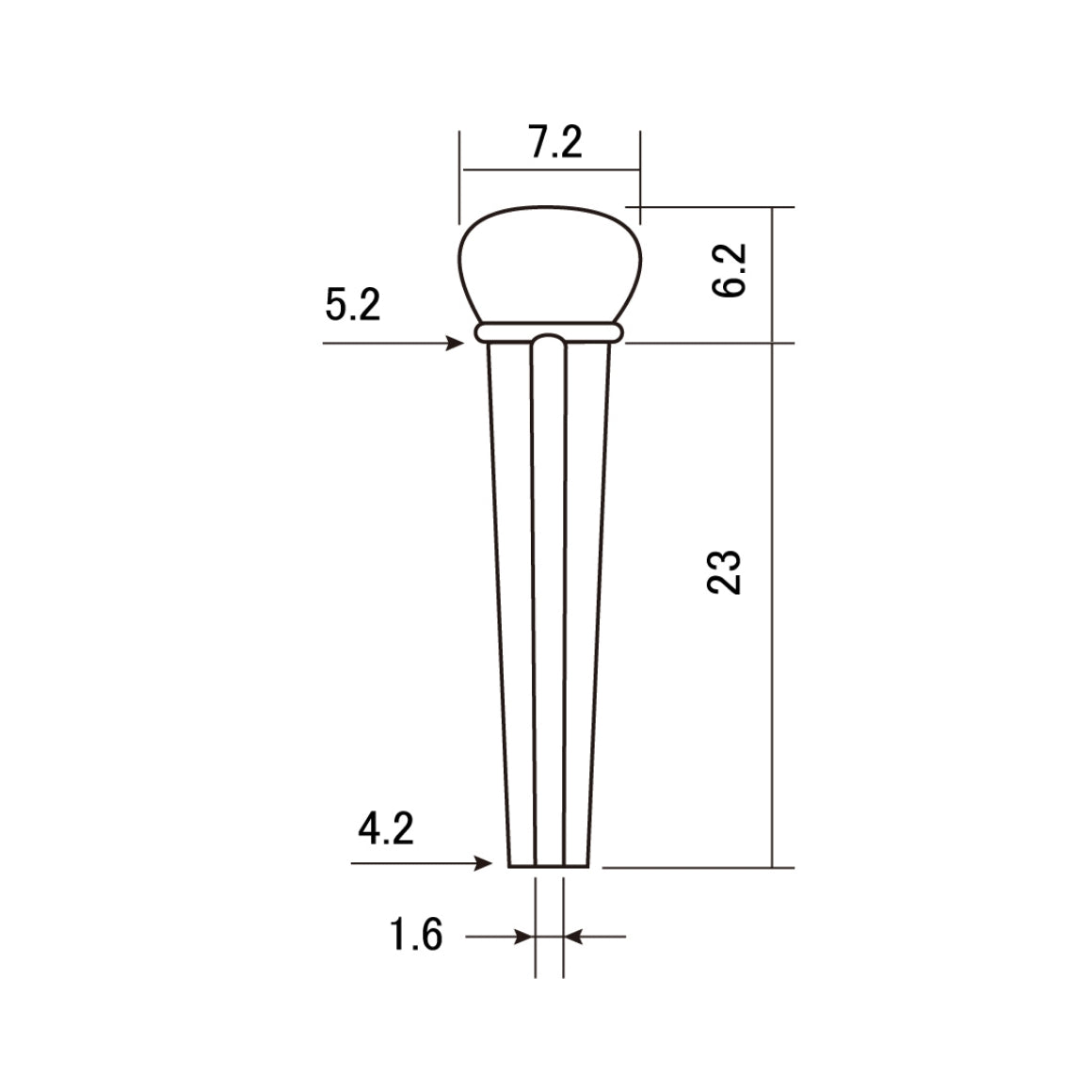 Hosco Slotted Bridge Pins – Horn (Set of 6) Exotic Wood Zone 