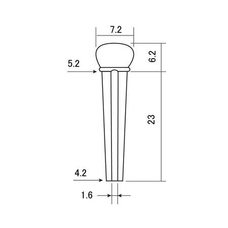 Hosco Slotted Bridge Pins – Horn (Set of 6) Exotic Wood Zone 