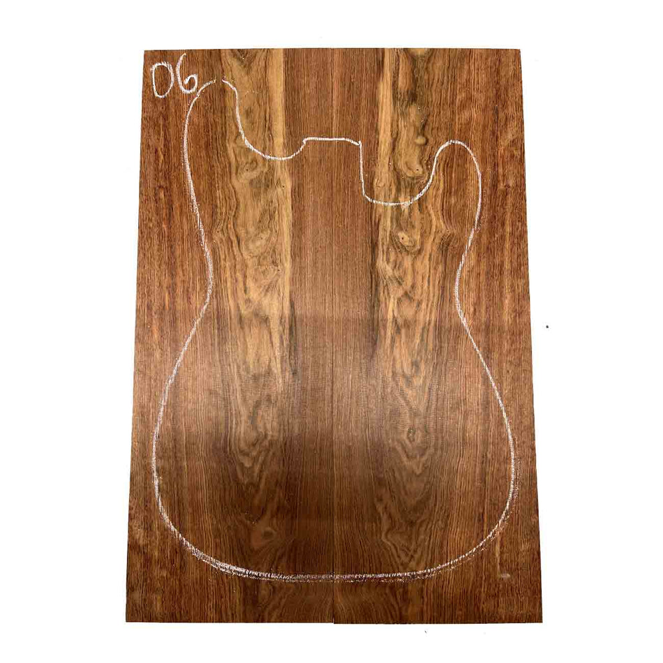 Chechen/Caribbean Rosewood Bookmatched Guitar Drop Tops  21" x 7" x 3/8" #06 - Exotic Wood Zone - Buy online Across USA 