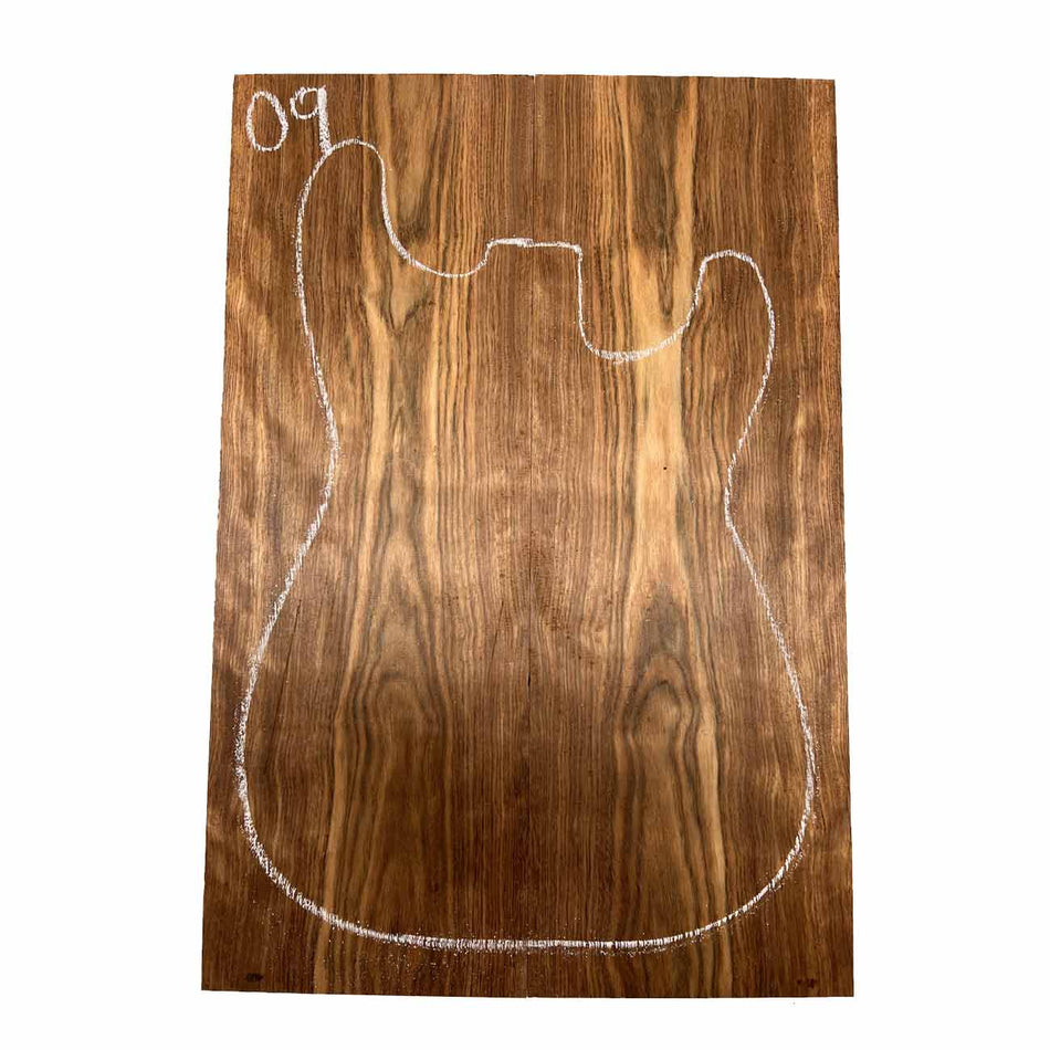 Chechen/Caribbean Rosewood Bookmatched Guitar Drop Tops  21" x 7" x 3/8" #09 - Exotic Wood Zone - Buy online Across USA 