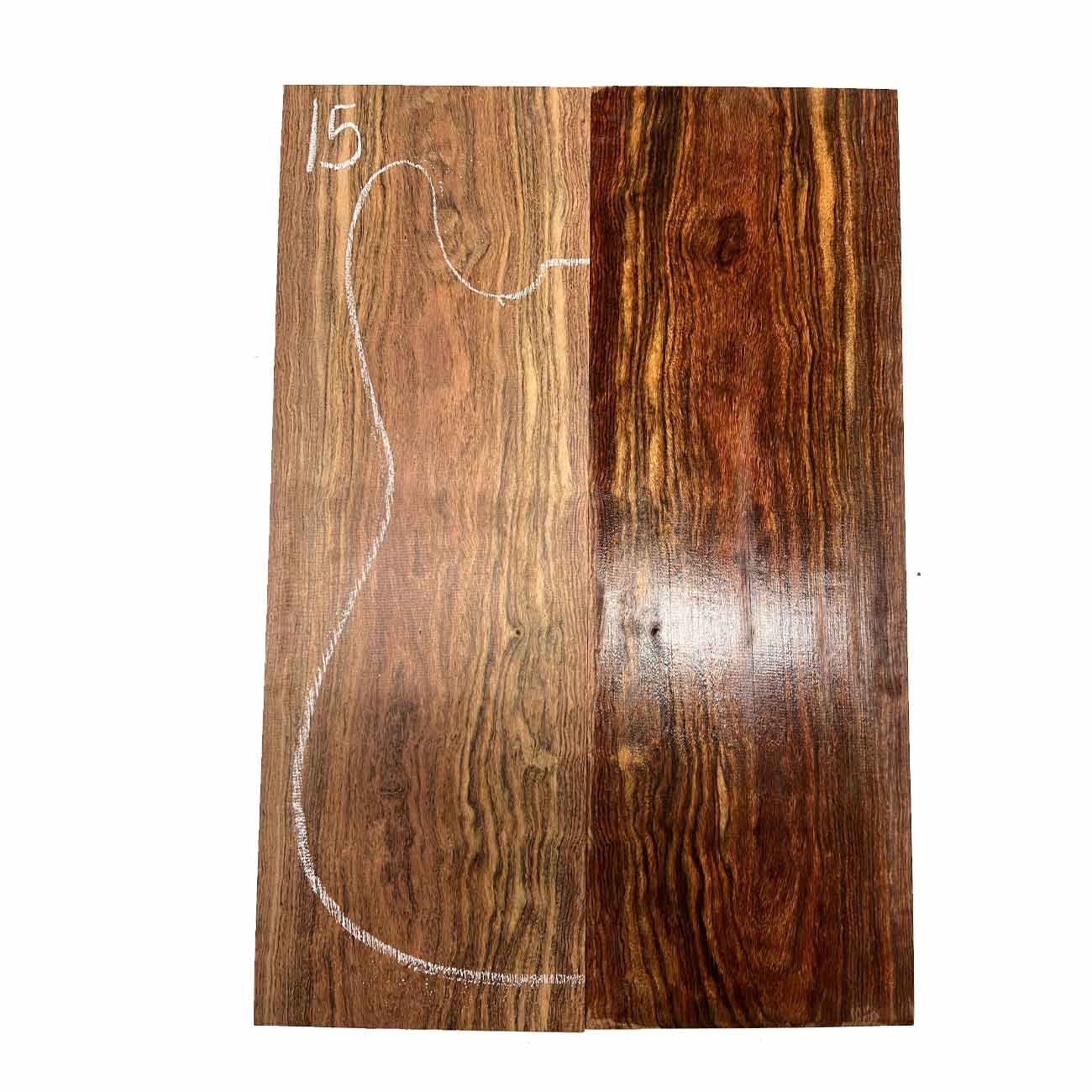 Chechen/Caribbean Rosewood Bookmatched Guitar Drop Tops  21" x 7" x 3/8" #15 - Exotic Wood Zone - Buy online Across USA 