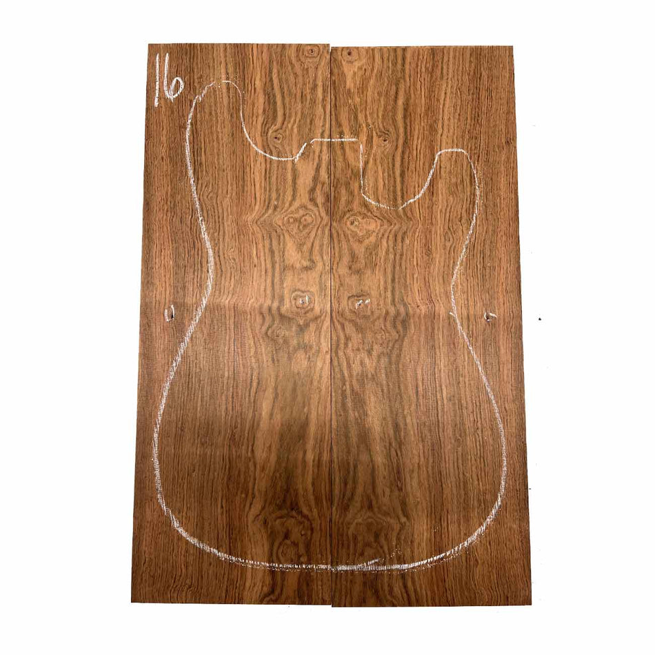 Chechen/Caribbean Rosewood Bookmatched Guitar Drop Tops  21" x 7" x 3/8" #16 - Exotic Wood Zone - Buy online Across USA 