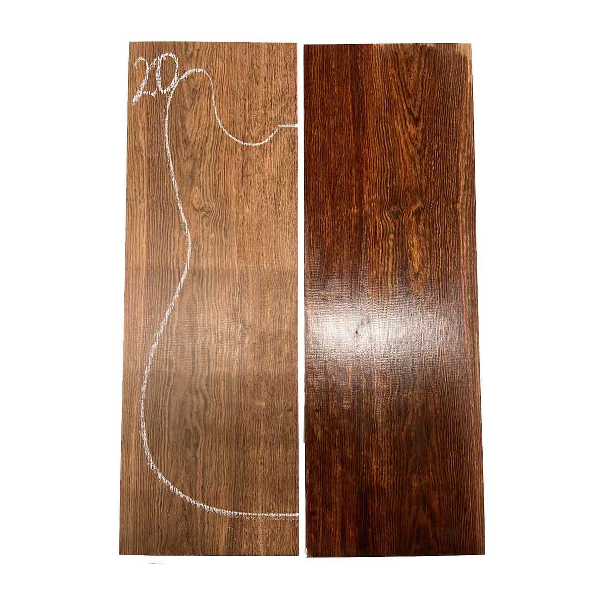 Chechen/Caribbean Rosewood Bookmatched Guitar Drop Tops  21" x 7" x 3/8" #20 - Exotic Wood Zone - Buy online Across USA 