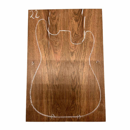 Chechen/Caribbean Rosewood Bookmatched Guitar Drop Tops  21" x 7" x 3/8" #22 - Exotic Wood Zone - Buy online Across USA 