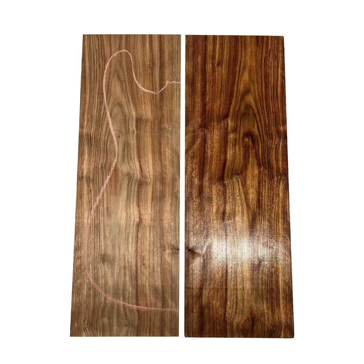 Chechen/Caribbean Rosewood Bookmatched Guitar Drop Tops  21" x 7" x 1/4" - Exotic Wood Zone - Buy online Across USA 