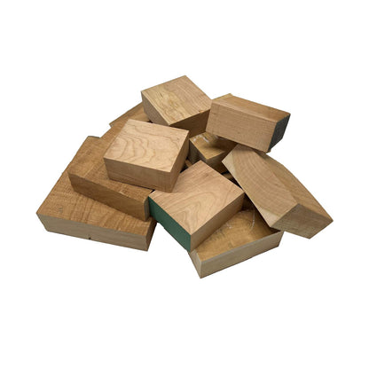 15 Pound Box of Cherry Bowl Wood Cut-Offs -2&quot; Thick Pcs - Exotic Wood Zone - Buy online Across USA 