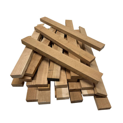 15 Pound Box of Cherry Wood Cut-Offs - 3/4&quot;-1&quot; Thick pieces - Exotic Wood Zone - Buy online Across USA 