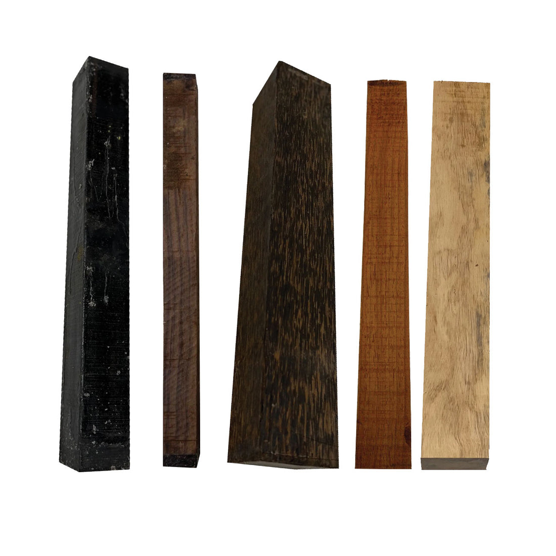 Combo Pack of 5, Turning Blanks/Hobbywood Blanks 1” x 1” x 12” (Ebony, Rosewood, Black Palm, Padauk, Tamarind) - Exotic Wood Zone - Buy online Across USA 