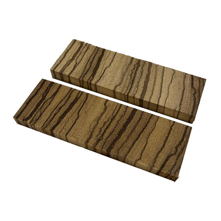 Zebrawood Crosscut Wood Knife Blanks/Knife Scales Bookmatched 5"x1-1/2"x3/8" - Exotic Wood Zone - Buy online Across USA 