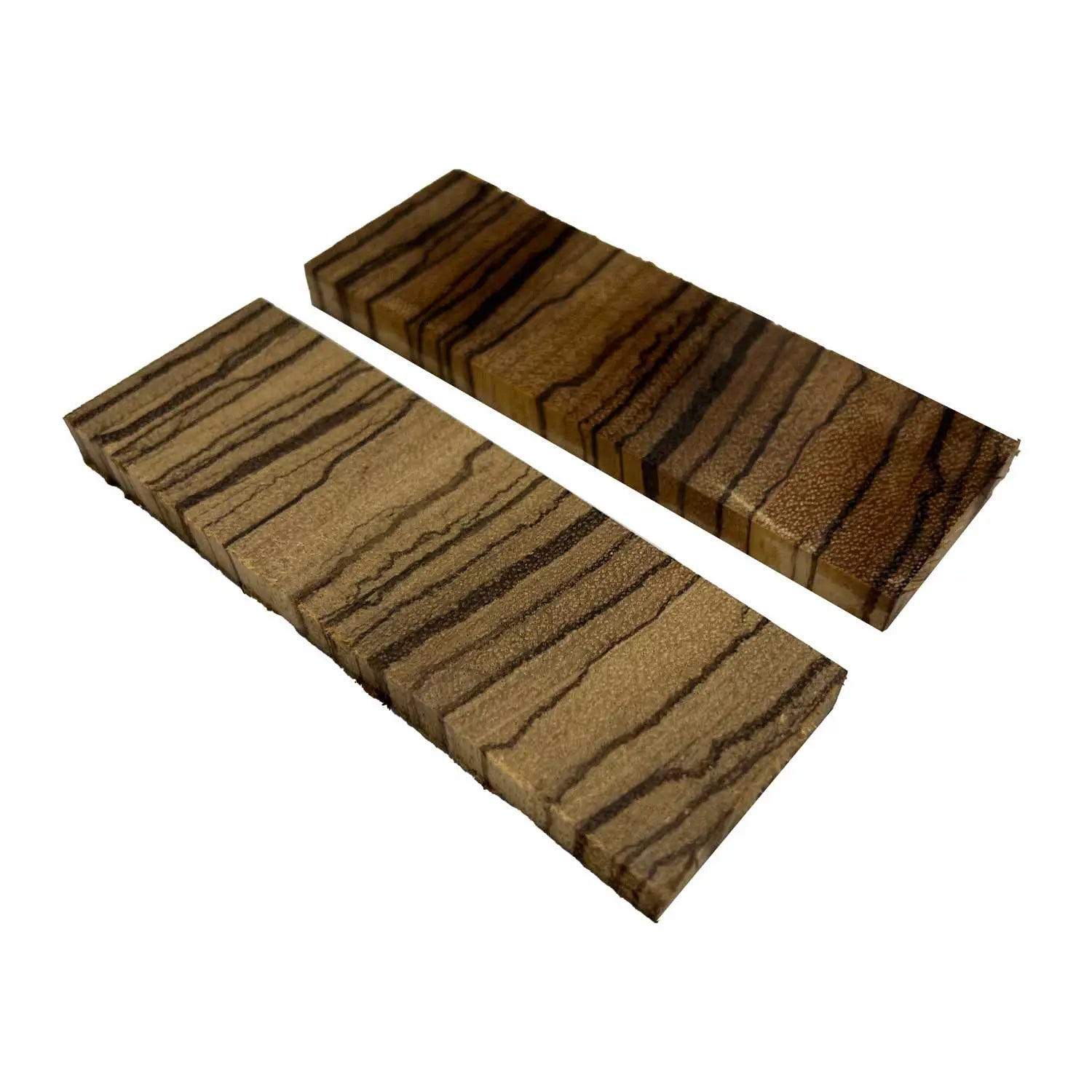 Zebrawood Crosscut Wood Knife Blanks/Knife Scales Bookmatched 5"x1-1/2"x3/8" - Exotic Wood Zone - Buy online Across USA 