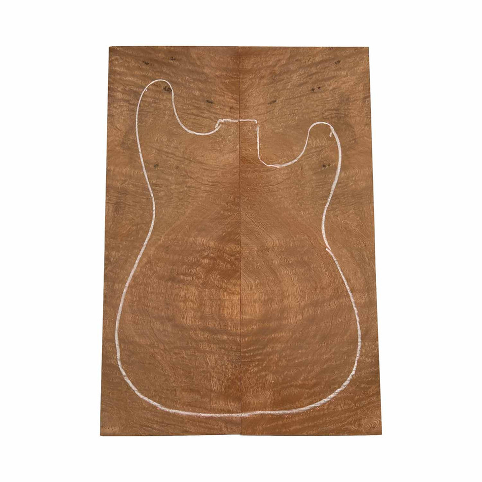 Quilted Curly Sapele Bookmatched Guitar Drop Tops 21" x 7-1/4" x 3/8" - Exotic Wood Zone - Buy online Across USA 