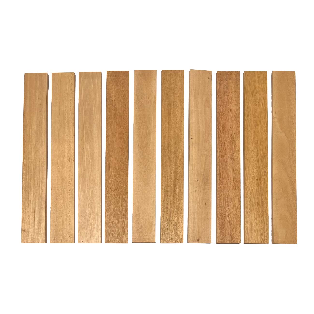 Combo Pack Of 10, Fijian Mahogany Thin Stock Lumber Boards Wood Crafts, 21" x 2-3/4" x 1/2" - Exotic Wood Zone - Buy online Across USA 