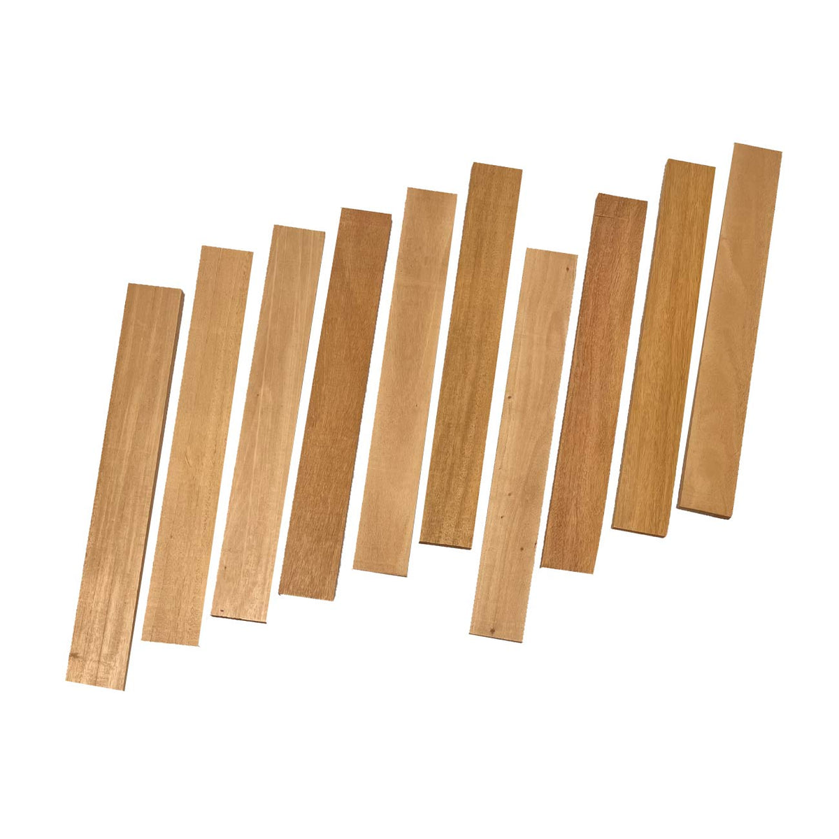 Combo Pack Of 10, Fijian Mahogany Thin Stock Lumber Boards Wood Crafts, 21" x 2-3/4" x 1/2" - Exotic Wood Zone - Buy online Across USA 