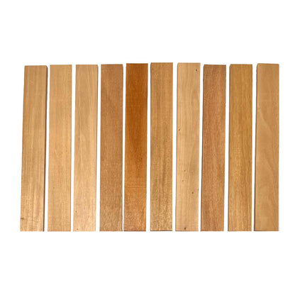 Combo Pack Of 10, Fijian Mahogany Thin Stock Lumber Boards Wood Crafts, 21&quot; x 2-3/4&quot; x 1/2&quot; - Exotic Wood Zone - Buy online Across USA 