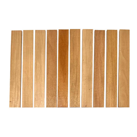 Combo Pack Of 10, Fijian Mahogany Thin Stock Lumber Boards Wood Crafts, 21" x 2-3/4" x 1/2" - Exotic Wood Zone - Buy online Across USA 