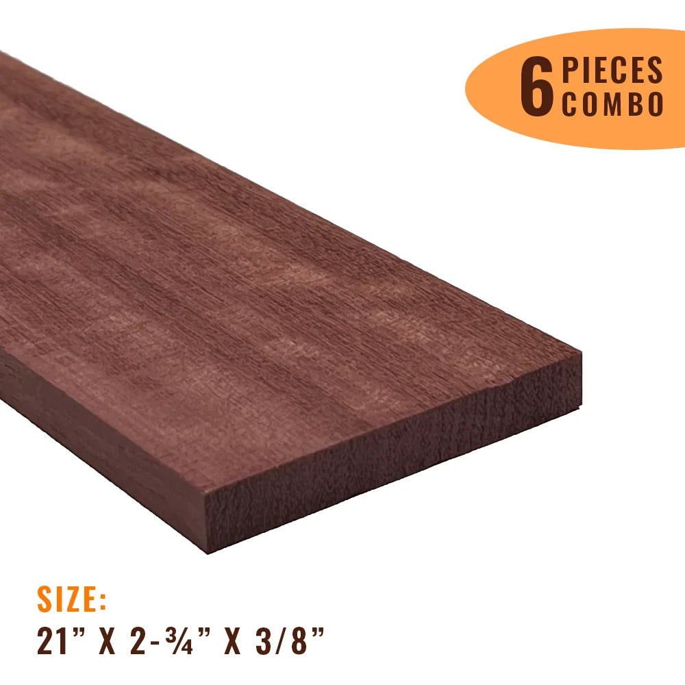Pack Of 6, Purpleheart Guitar Fingerboard Blanks 21&quot; x 2-3/4&quot; x 3/8&quot; | Free Shipping - Exotic Wood Zone - Buy online Across USA 
