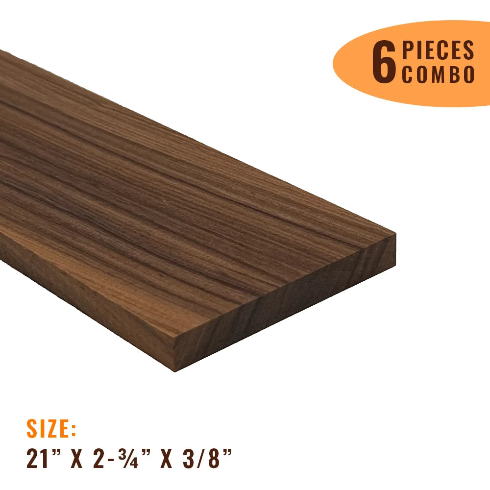 Pack of 6, Santos Rosewood/Bolivian Rosewood Fingerboards/Fretboards Blanks 21&quot; x 2-3/4&quot; x 3/8&quot; | Free Shipping - Exotic Wood Zone - Buy online Across USA 