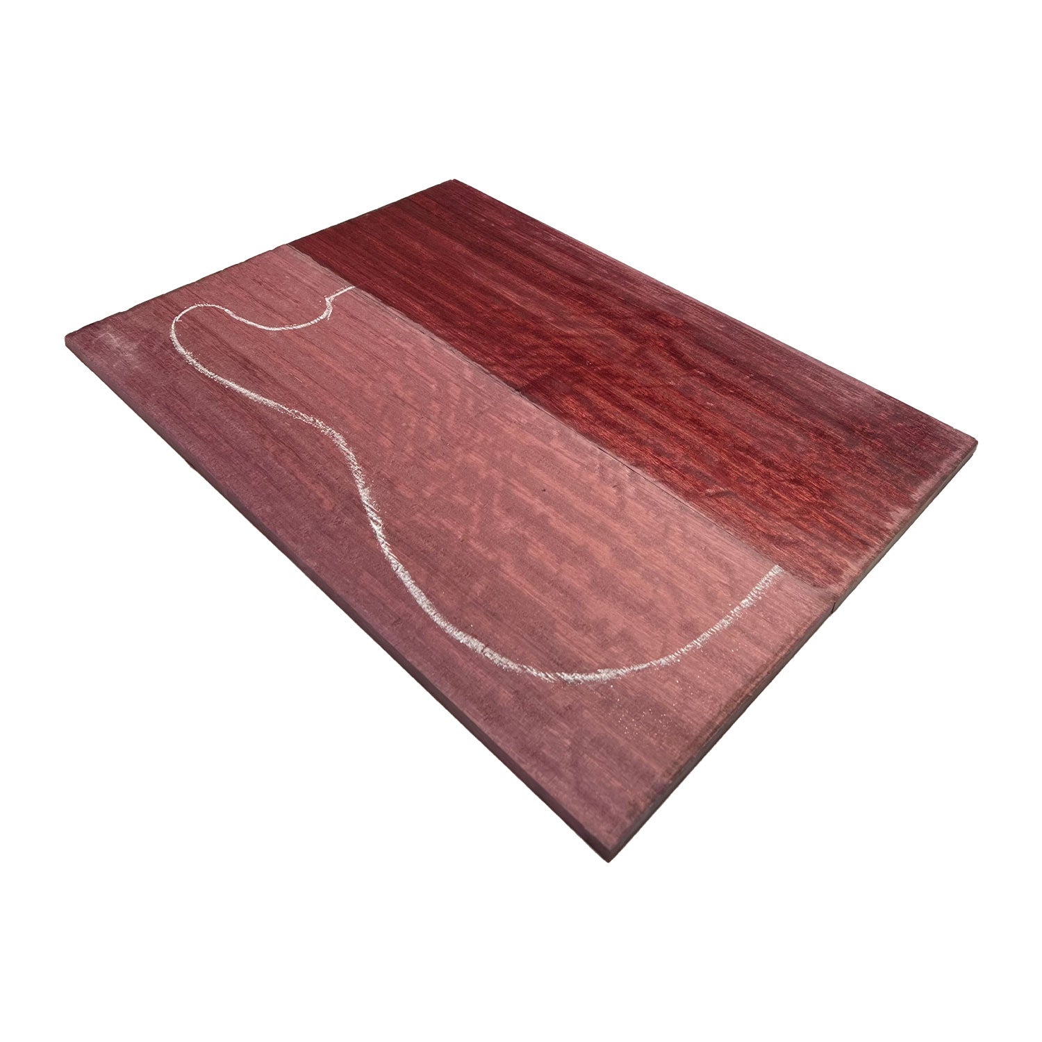 Flame Curly Purpleheart Bookmatched Guitar Drop Tops 21&quot; x 7&quot; x 1/4&quot; - Exotic Wood Zone - Buy online Across USA 