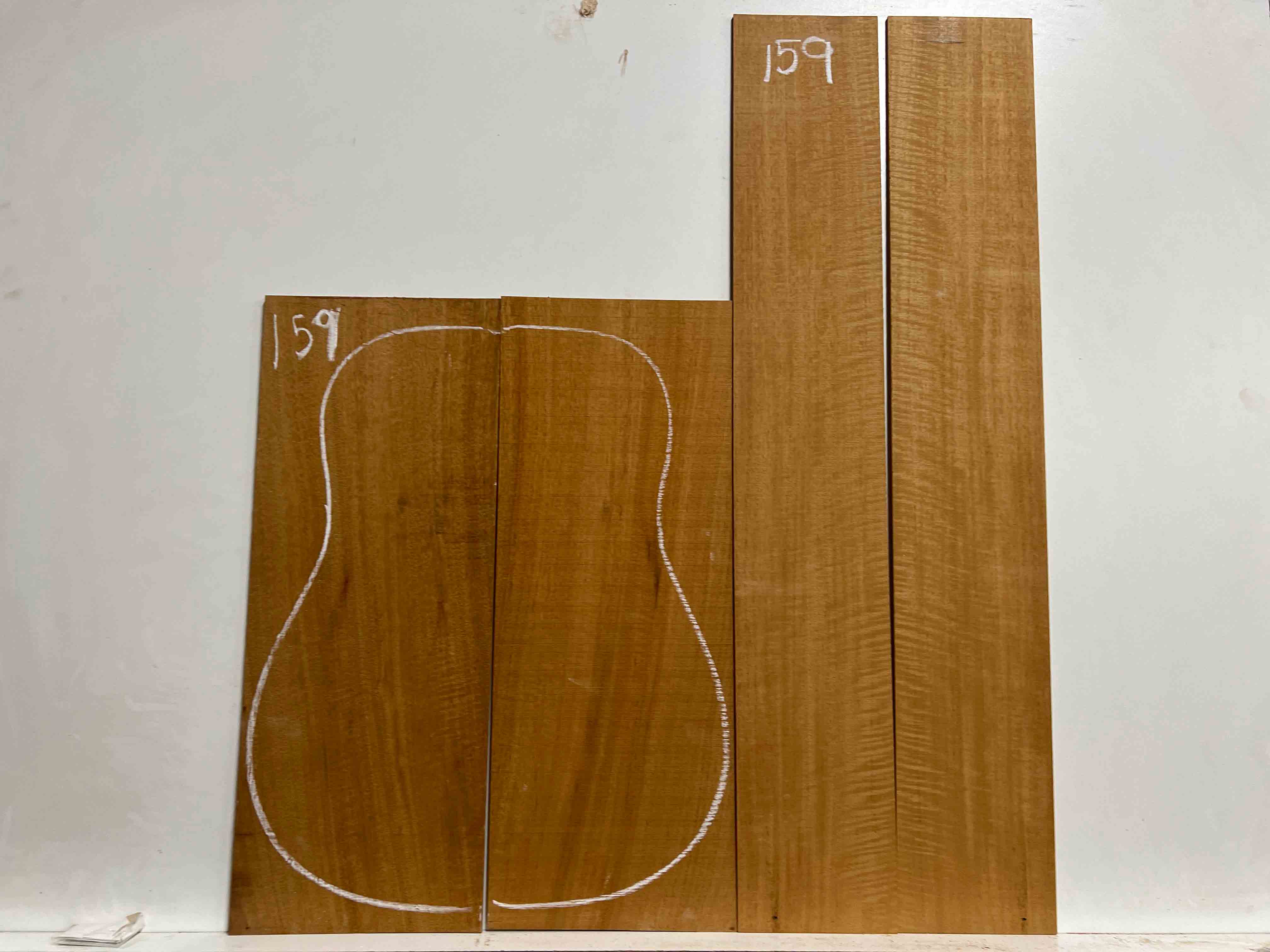 Flame Genuine Mahogany Classical Guitar Back & Side Set #159 - Exotic Wood Zone - Buy online Across USA 