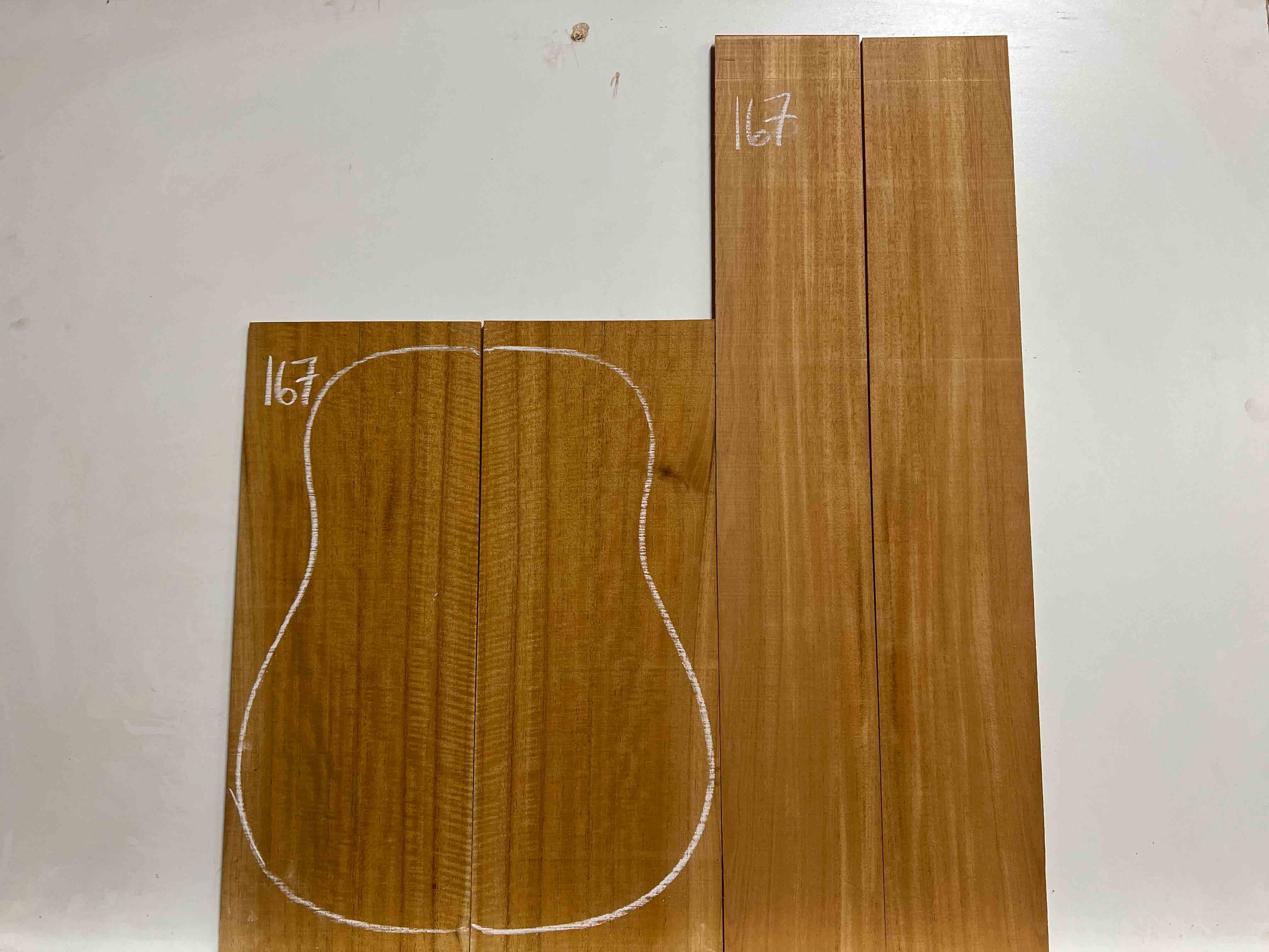 Flame Genuine Mahogany Classical Guitar Back & Side Set #167 - Exotic Wood Zone - Buy online Across USA 