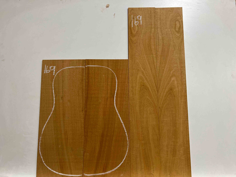 Flame Genuine Mahogany Classical Guitar Back & Side Set #169 - Exotic Wood Zone - Buy online Across USA 