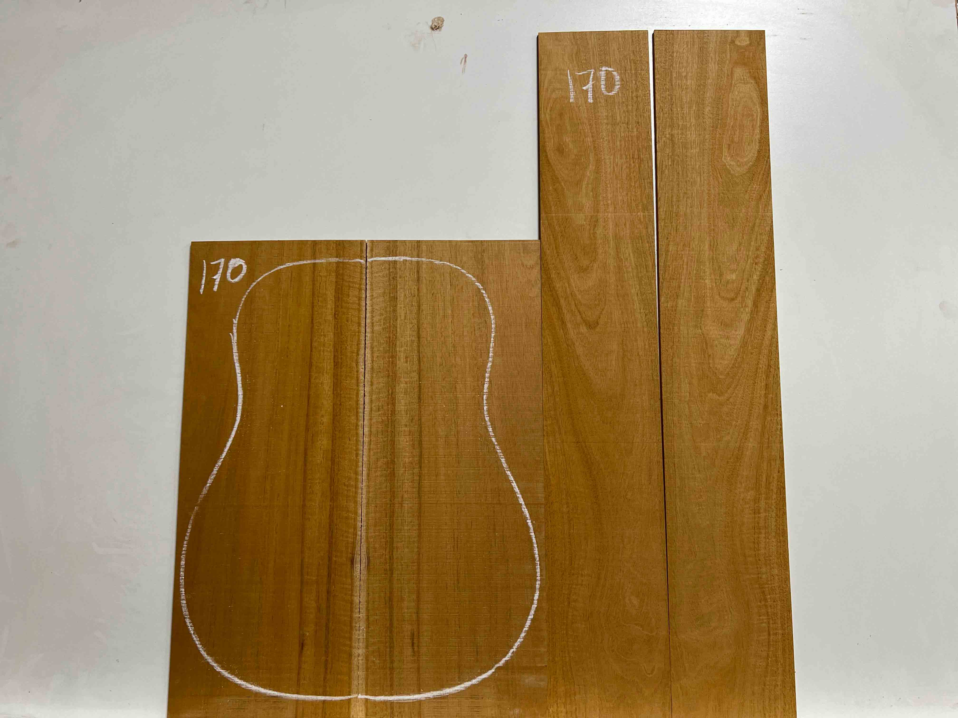 Flame Genuine Mahogany Classical Guitar Back & Side Set #170 - Exotic Wood Zone - Buy online Across USA 