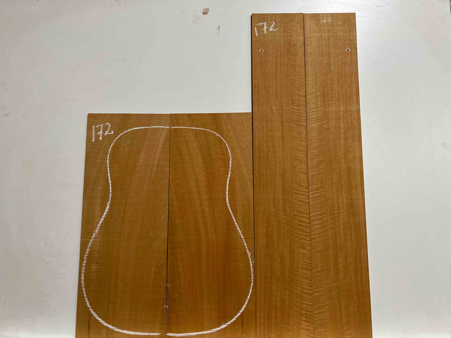 Flame Genuine Mahogany Classical Guitar Back &amp; Side Set 