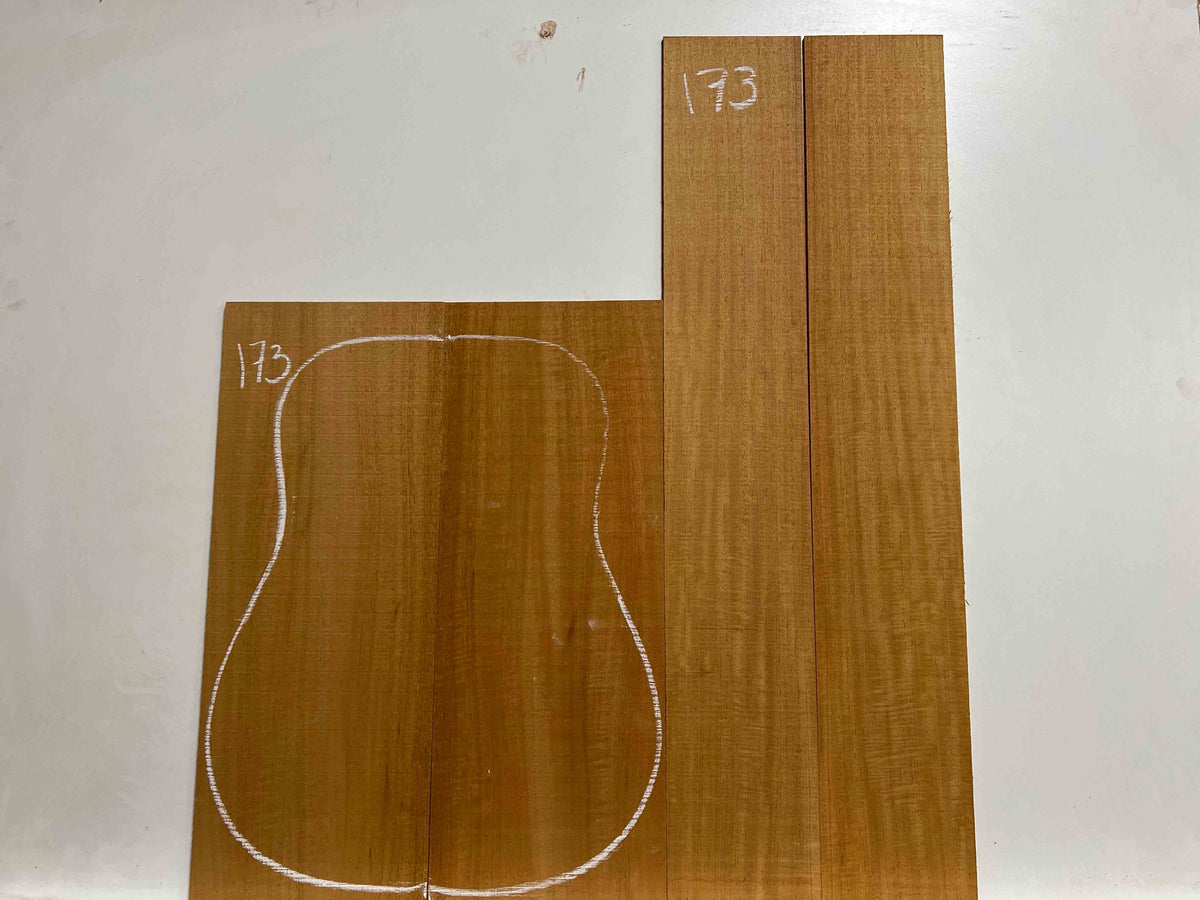 Flame Genuine Mahogany Classical Guitar Back & Side Set #173 - Exotic Wood Zone - Buy online Across USA 