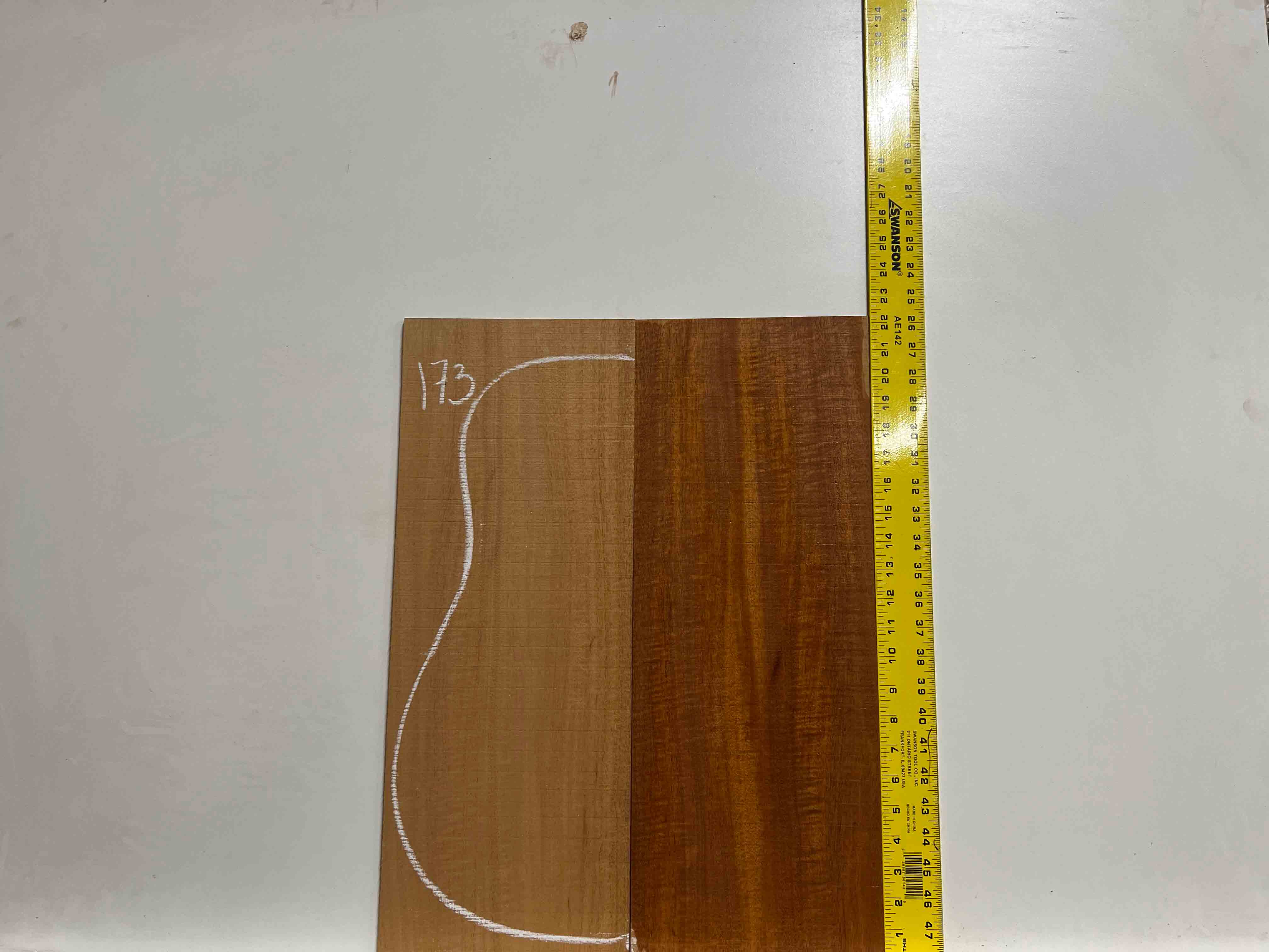 Flame Genuine Mahogany Classical Guitar Back & Side Set #173