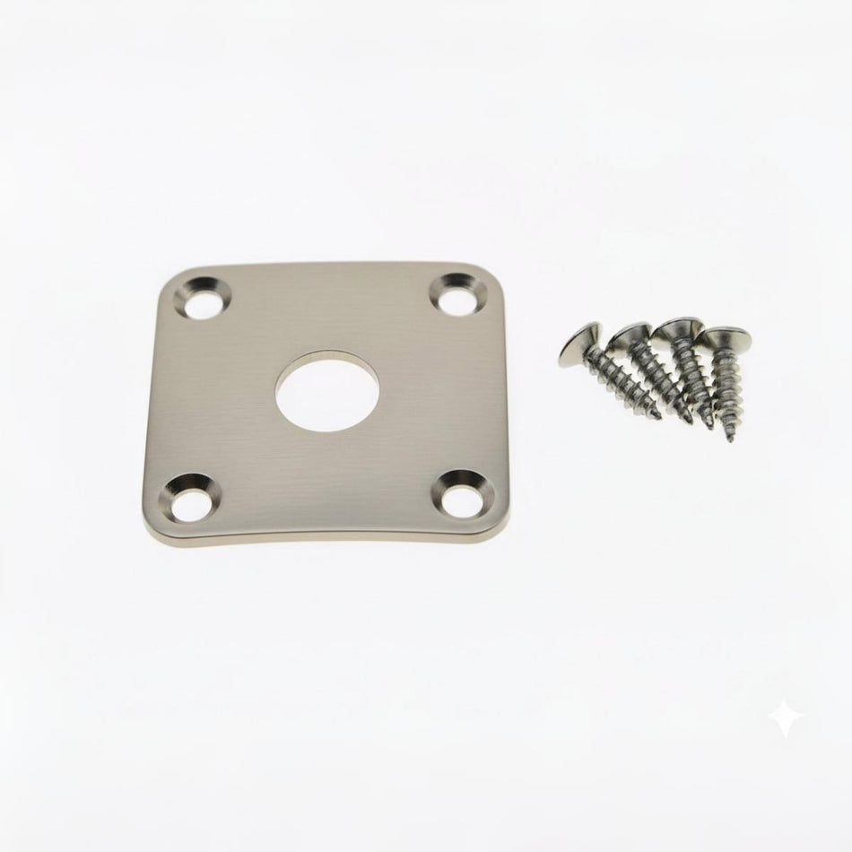 Gotoh Output Jack Plate for Gibson Les Paul® Style Guitar with Screws- Nickel