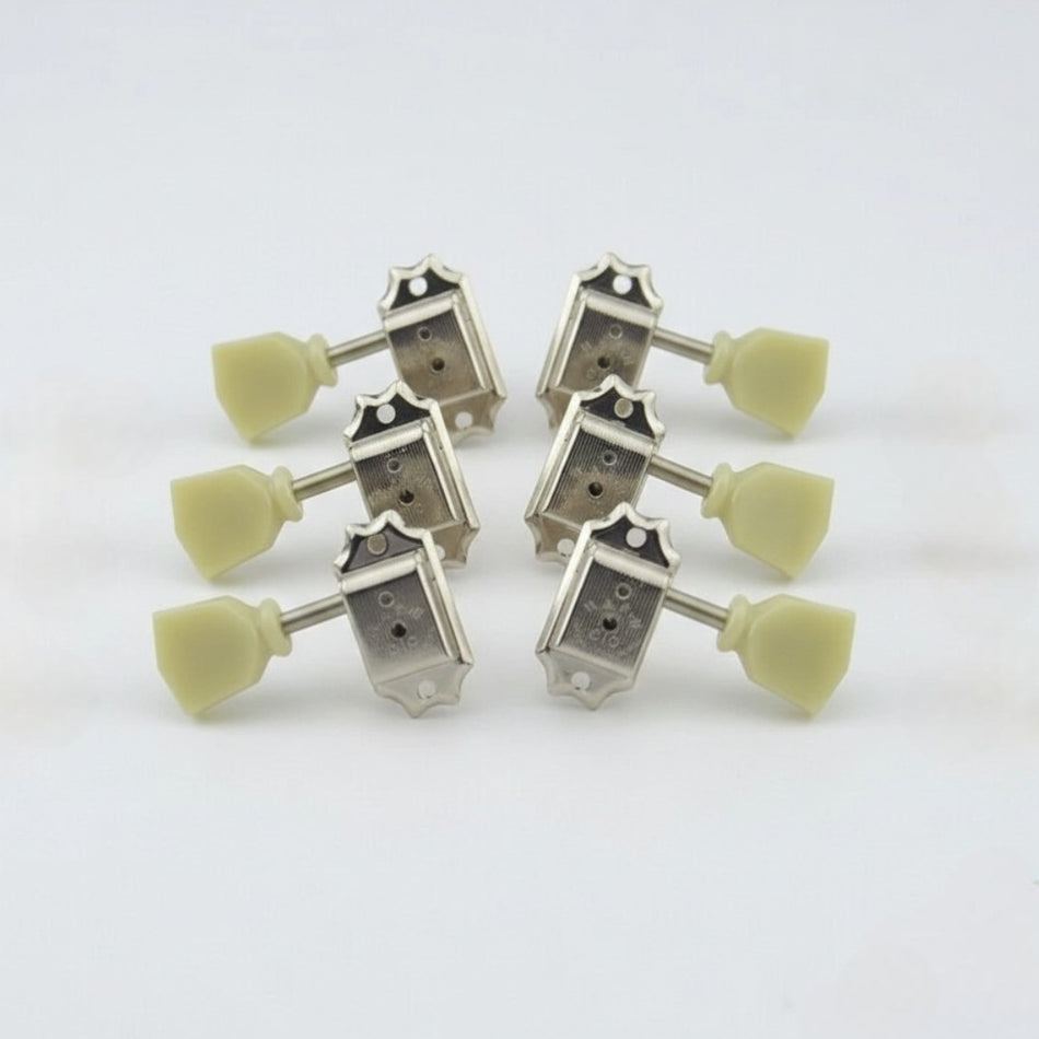 Gotoh Deluxe Vintage G-Style Guitar Tuners – 1:15 Ratio| 3L+3R - Nickel Finish