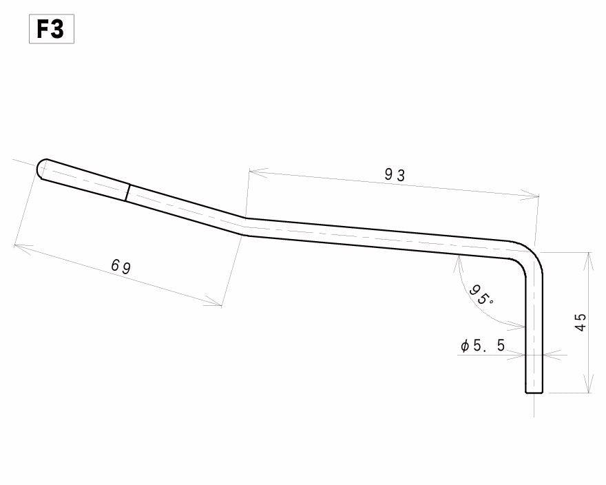 Gotoh F3 Double Locking Tremolo Arm for Gotoh GE1996T | Chrome Finish