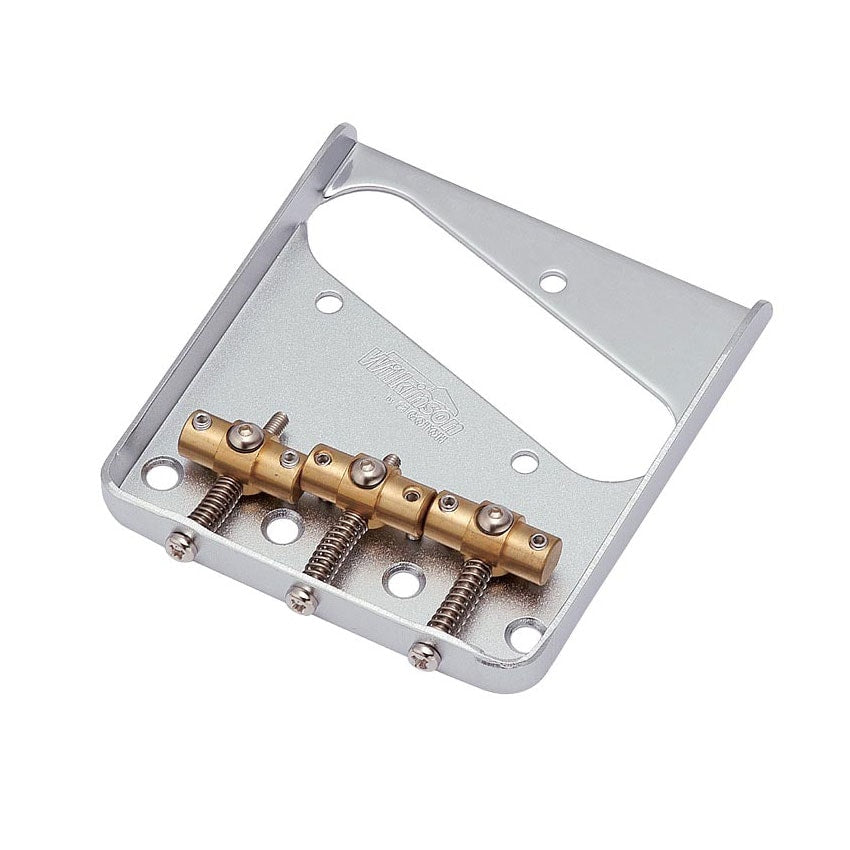 Wilkinson By Gotoh WT3 Vintage Tele Bridge | Brass Saddles - Nickel